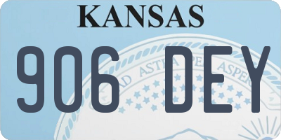 KS license plate 906DEY
