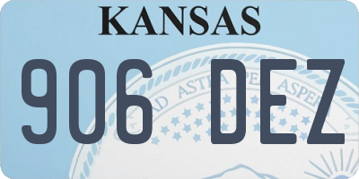 KS license plate 906DEZ