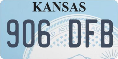 KS license plate 906DFB