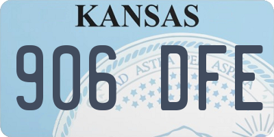 KS license plate 906DFE