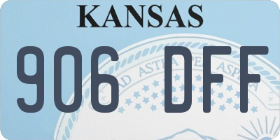 KS license plate 906DFF