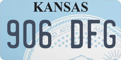 KS license plate 906DFG