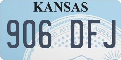 KS license plate 906DFJ