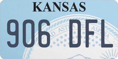 KS license plate 906DFL