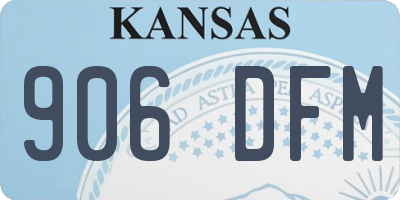 KS license plate 906DFM
