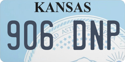 KS license plate 906DNP