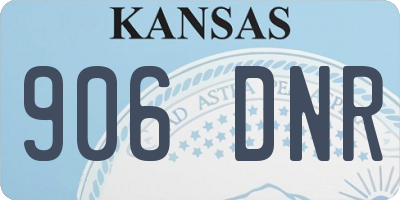 KS license plate 906DNR