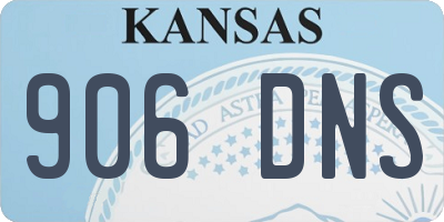 KS license plate 906DNS