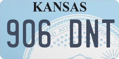 KS license plate 906DNT