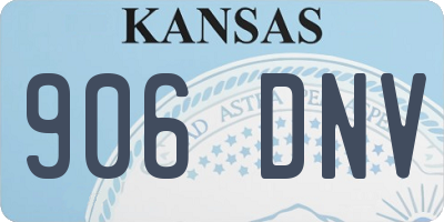 KS license plate 906DNV