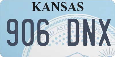 KS license plate 906DNX