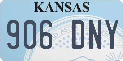 KS license plate 906DNY