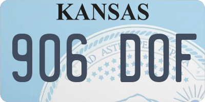 KS license plate 906DOF