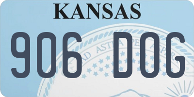 KS license plate 906DOG