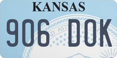 KS license plate 906DOK