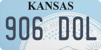 KS license plate 906DOL