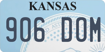 KS license plate 906DOM