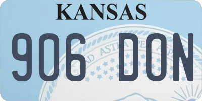 KS license plate 906DON