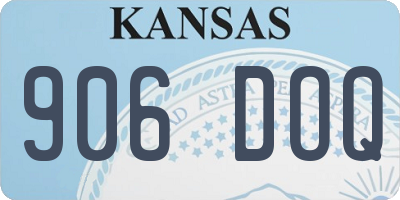 KS license plate 906DOQ