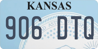 KS license plate 906DTQ