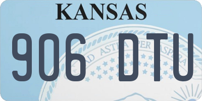 KS license plate 906DTU