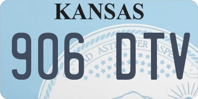 KS license plate 906DTV