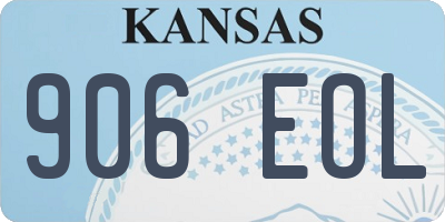 KS license plate 906EOL
