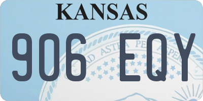 KS license plate 906EQY