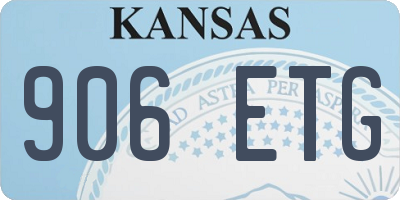 KS license plate 906ETG