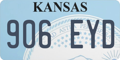 KS license plate 906EYD