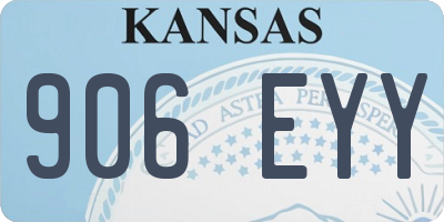 KS license plate 906EYY