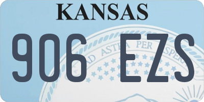 KS license plate 906EZS