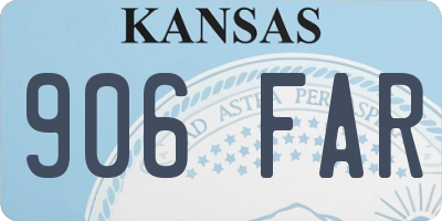 KS license plate 906FAR