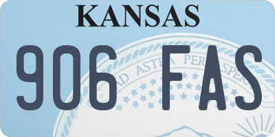 KS license plate 906FAS