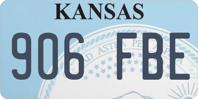 KS license plate 906FBE