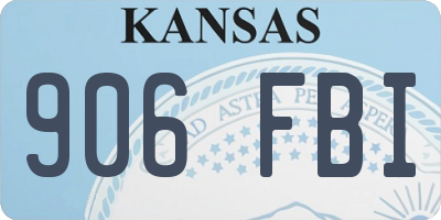 KS license plate 906FBI
