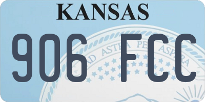 KS license plate 906FCC