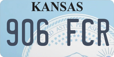 KS license plate 906FCR