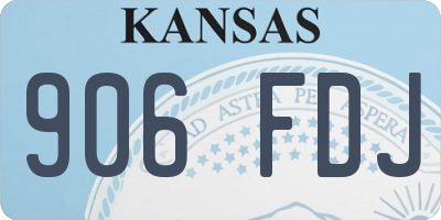 KS license plate 906FDJ