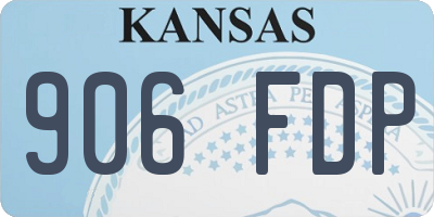 KS license plate 906FDP