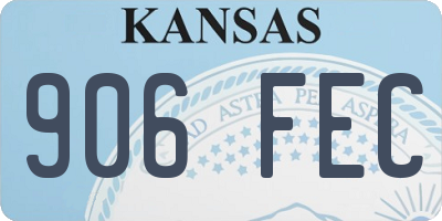 KS license plate 906FEC