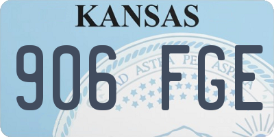KS license plate 906FGE