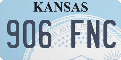 KS license plate 906FNC