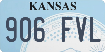 KS license plate 906FVL