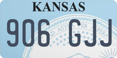 KS license plate 906GJJ