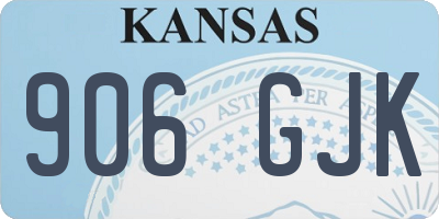 KS license plate 906GJK