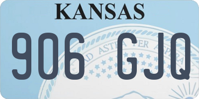 KS license plate 906GJQ