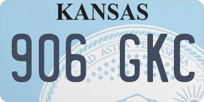 KS license plate 906GKC