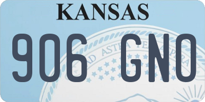 KS license plate 906GNO
