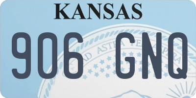 KS license plate 906GNQ